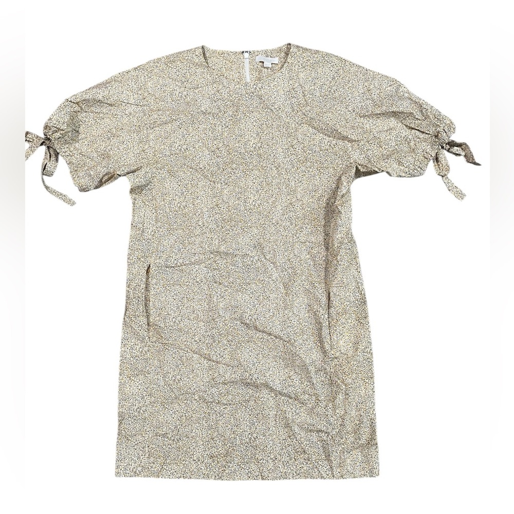 COS Speckled Puff Sleeve Dress‎ Yellow
